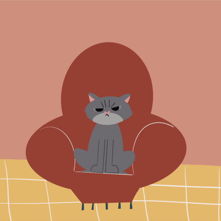 desiree-guzzo-Cat on the sofa-illustration